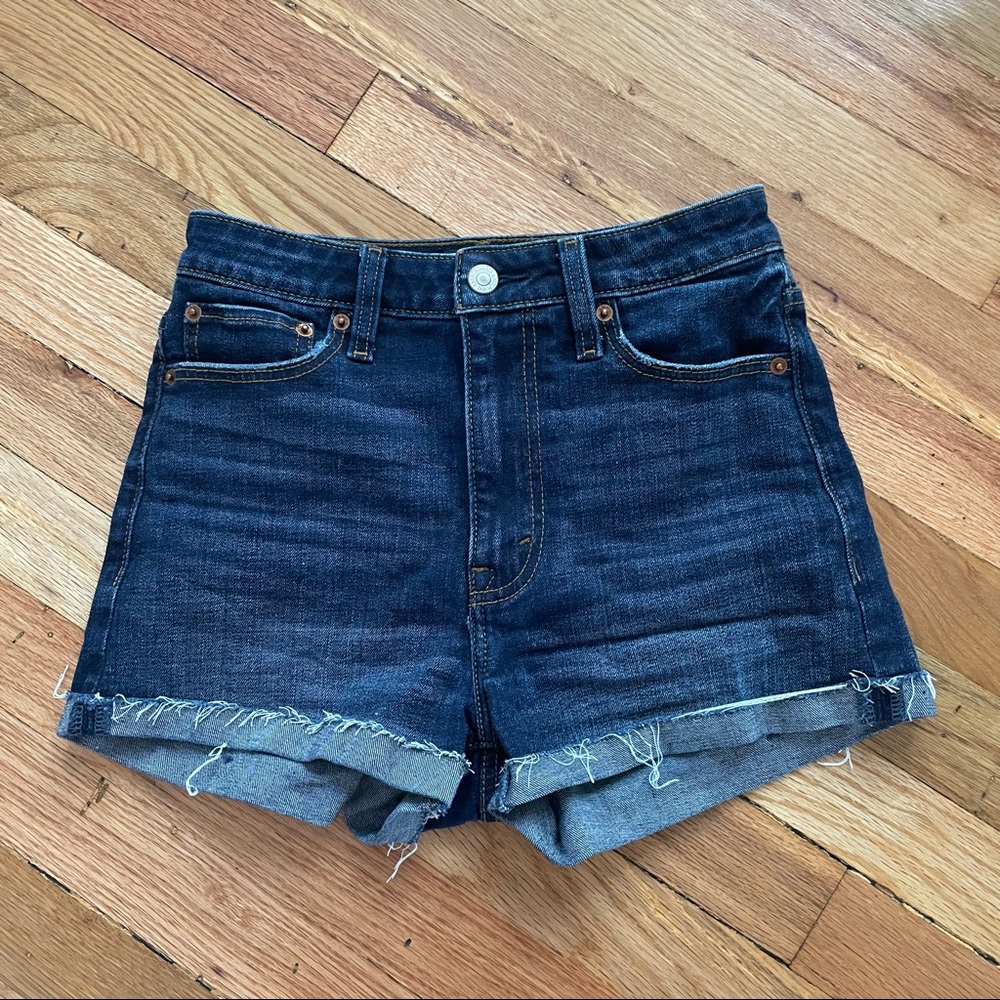 Abercrombie High Rise Denim Shorts 25
